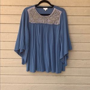 Beaded Anthropologie top
